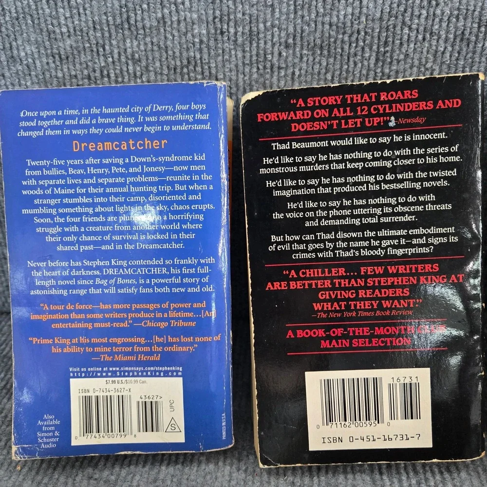 Stephen King‎ Mixed Novels Lot 5 Books Dreamcatcher Dark Half Tommyknockers